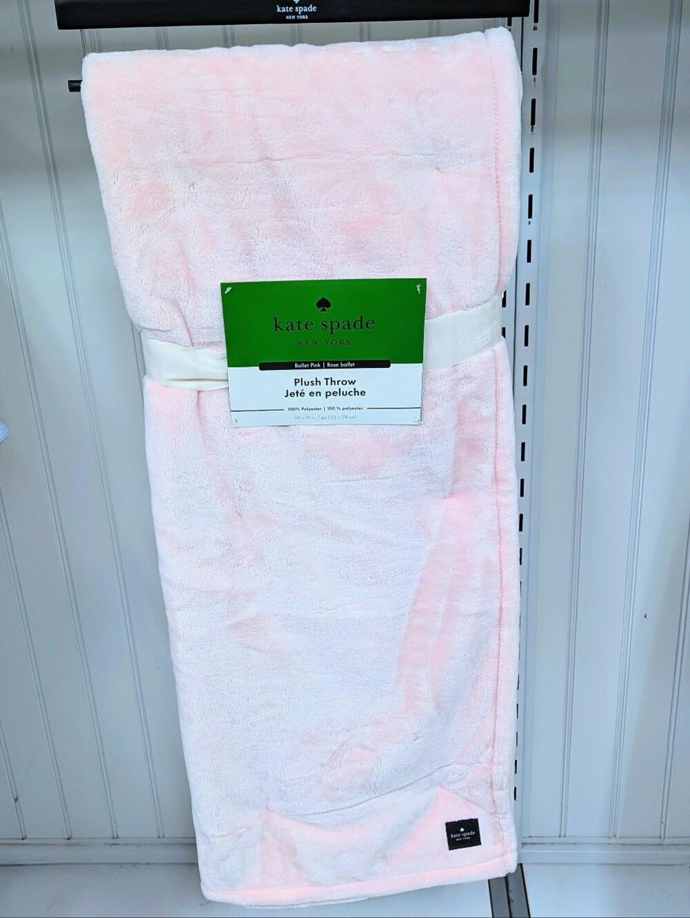 New Kate Spade Solid Pink Throw Blanket 60x70"